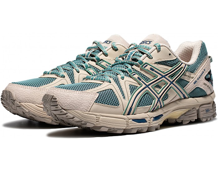 Asics Gel Kahana 8 Khaki Blue Белые с зеленым
