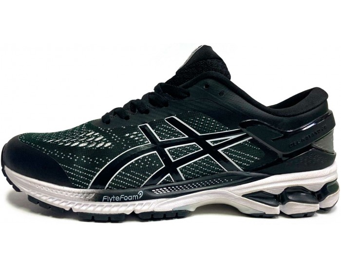 Asics Gel Kayano 26 Black Green черно-зеленые