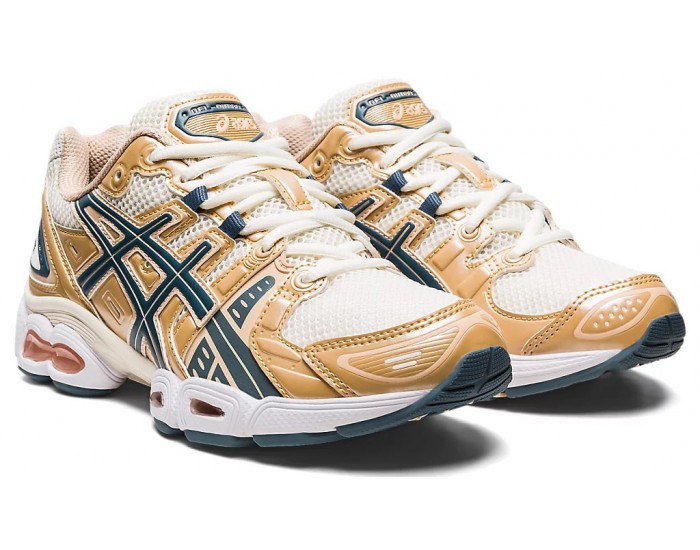 Asics Gel Nimbus 9 Cream Ironclad белые с оранжевым