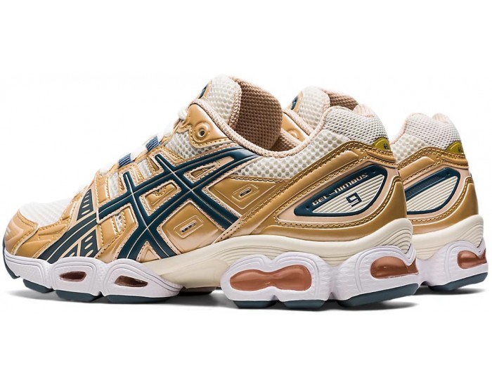 Asics Gel Nimbus 9 Cream Ironclad белые с оранжевым