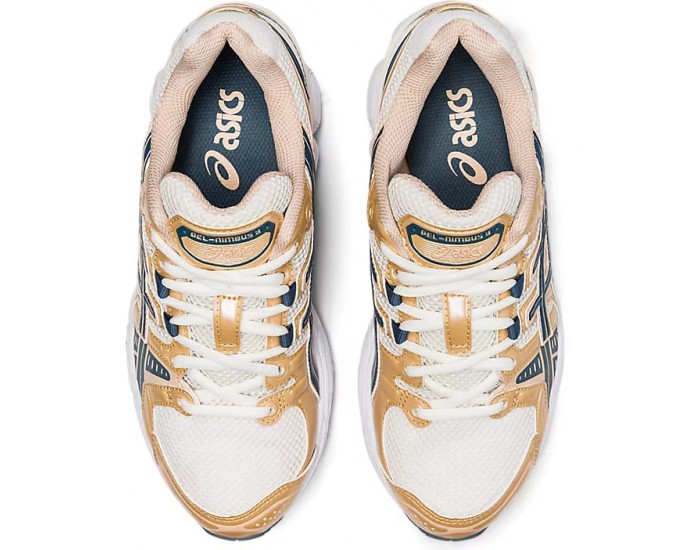 Asics Gel Nimbus 9 Cream Ironclad белые с оранжевым