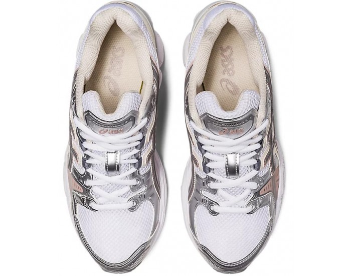 Asics Gel Nimbus 9 White Oatmeal белые с розовым