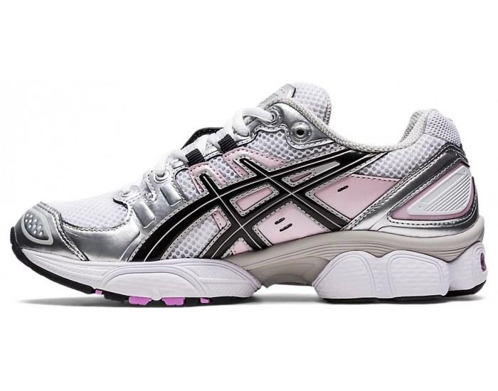 Asics Gel Nimbus 9 White Black Серебристые с черным