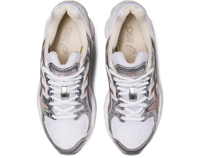 Asics Gel Nimbus 9 White Black Серебристые с черным