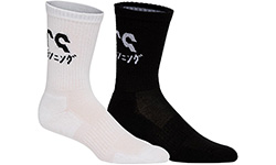 Носки высокие Asics 2 PPK Katakana Sock белые и черные 2 пары